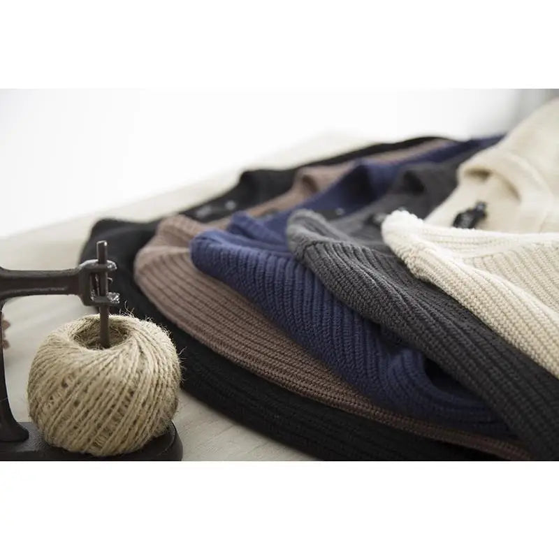 Southern Gent Coarse Wool Crewneck Sweater: Relaxed Fit Knitwear