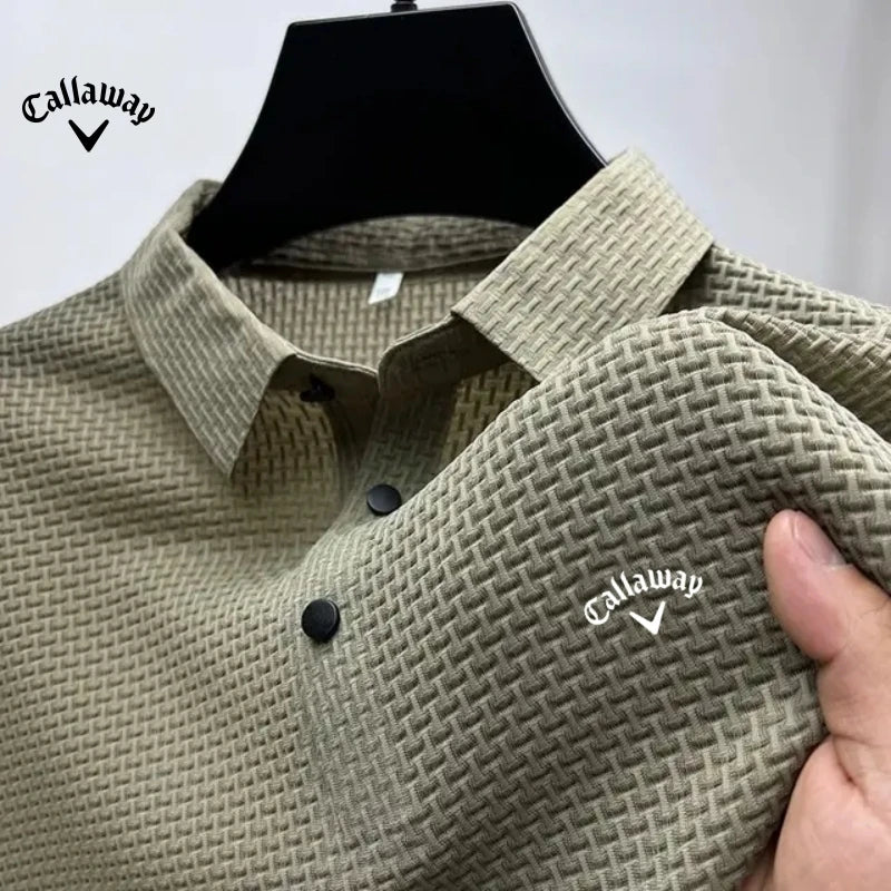 Callaway Luxury Embroidered Ice Cool Silk Knit Polo Shirt