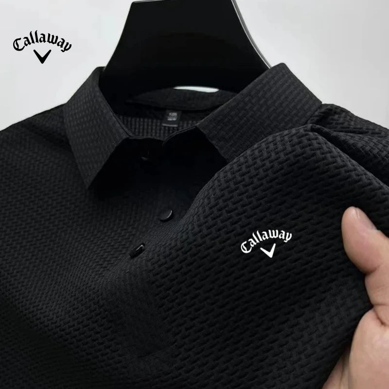 Callaway Luxury Embroidered Ice Cool Silk Knit Polo Shirt