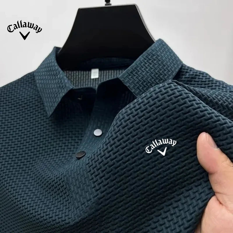 Callaway Luxury Embroidered Ice Cool Silk Knit Polo Shirt