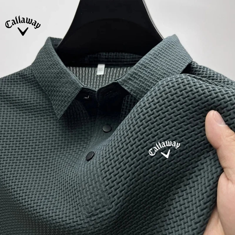 Callaway Luxury Embroidered Ice Cool Silk Knit Polo Shirt