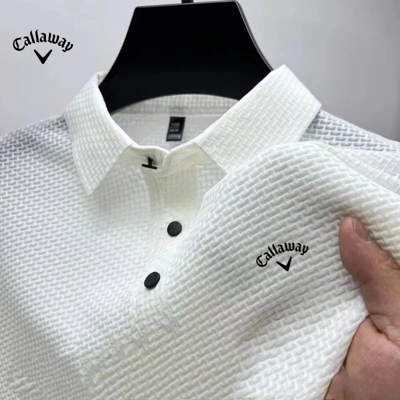 Callaway Luxury Embroidered Ice Cool Silk Knit Polo Shirt