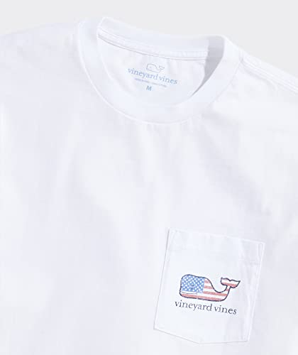 vineyard vines Men's Flag Whale Short Sleeve Pocket Tee