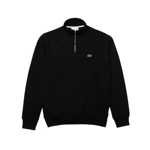 Lacoste Mens Long Sleeve Quarter Zip Cotton Sweatshirt