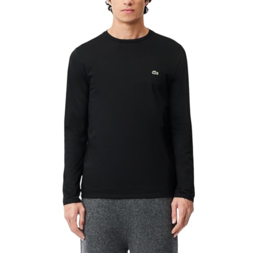 Lacoste Men's Long Sleeve Jersey Pima Regular Fit Crewneck T-Shirt