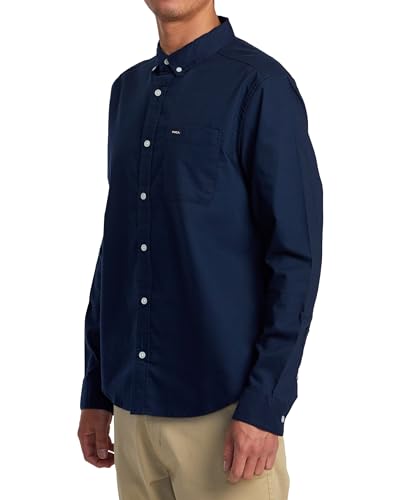 RVCA Men's Thatll Do Stretch Long Sleeve Woven Button Front Shirt