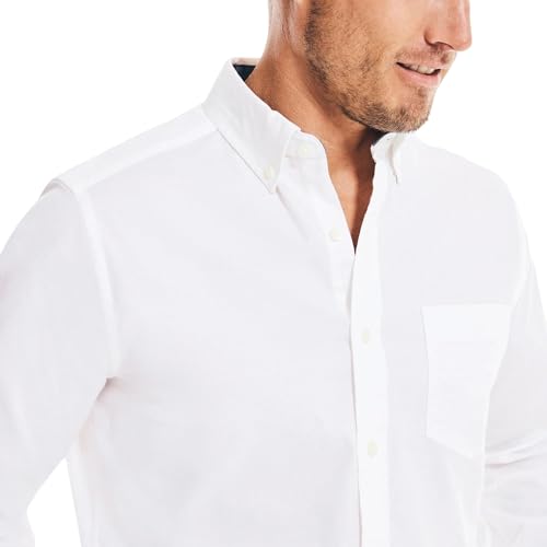 Nautica Men's Classic Fit Stretch Solid Long Sleeve Button Down Shirt