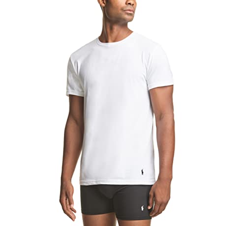 POLO RALPH LAUREN Men's Classic Stretch Crew Undershirts Big & Tall 3-Pack