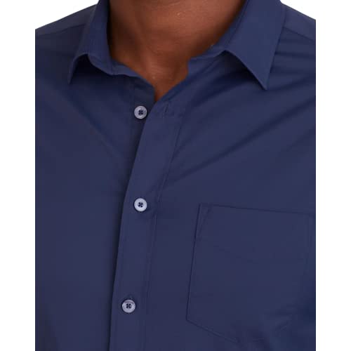 UNTUCKit Gironde - Untucked Performance Shirt for Men, Long Sleeve, Wrinkle-Free, Black, Regular Fit