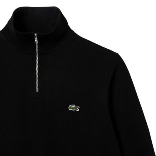 Lacoste Mens Long Sleeve Quarter Zip Cotton Sweatshirt