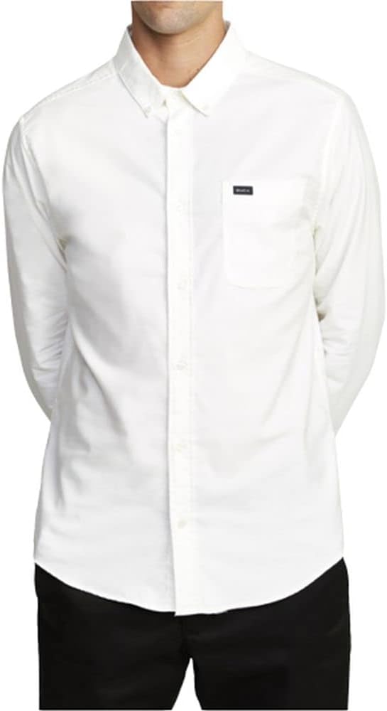 RVCA Men's Thatll Do Stretch Long Sleeve Woven Button Front Shirt