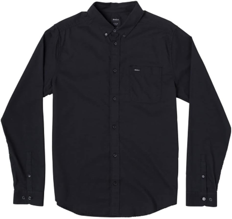 RVCA Men's Thatll Do Stretch Long Sleeve Woven Button Front Shirt