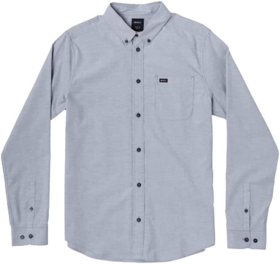 RVCA Men's Thatll Do Stretch Long Sleeve Woven Button Front Shirt