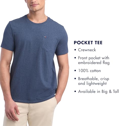 Tommy Hilfiger Men's Essential Short Sleeve Cotton Crewneck Pocket T-Shirt