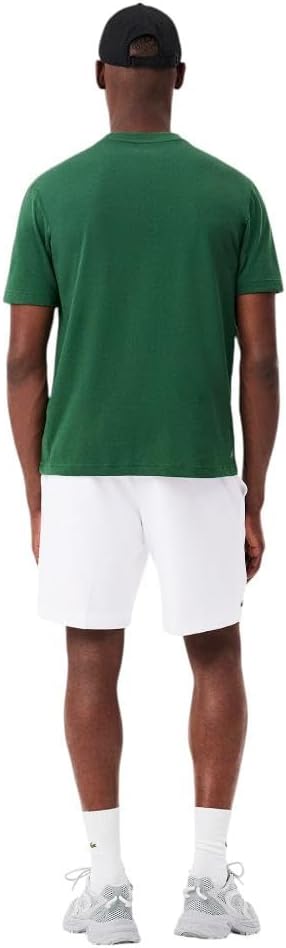 Lacoste Men's Sport Tennis Solid Diamond Weave Shorts