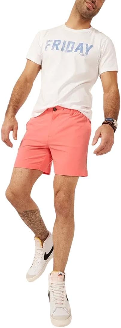 Chubbies Everywear Mens Shorts Casual 6-Inch Inseam, Elastic Waist, Water-Resistant, Zipper Pocket, Drawstring Secure Fit