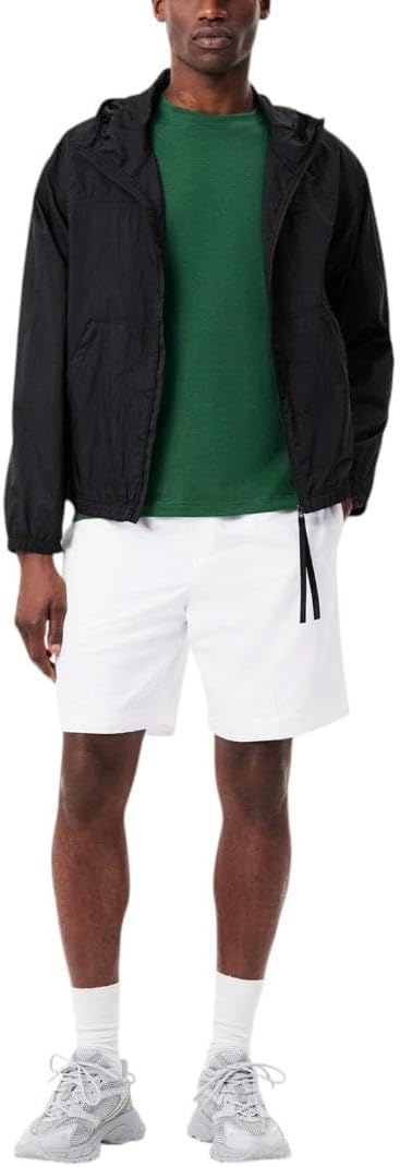 Lacoste Men's Sport Tennis Solid Diamond Weave Shorts