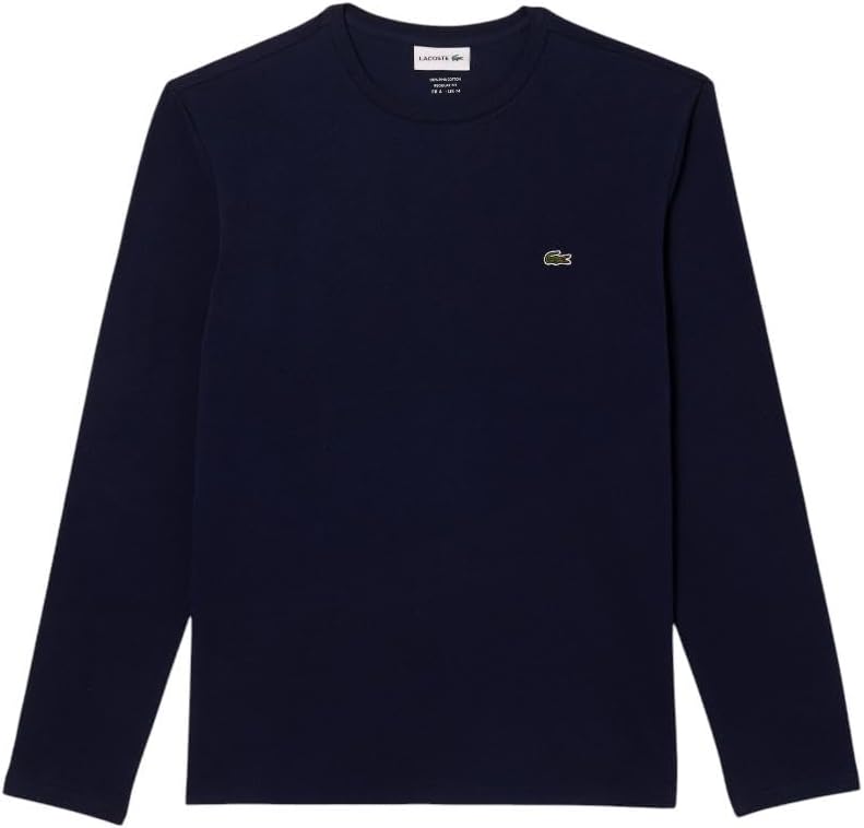 Lacoste Men's Long Sleeve Jersey Pima Regular Fit Crewneck T-Shirt