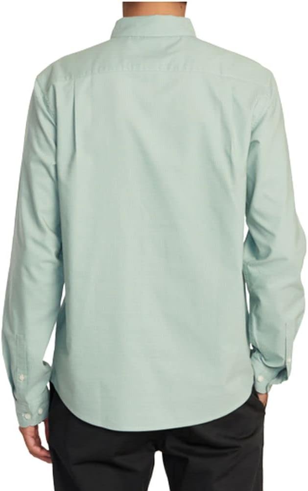 RVCA Men's Thatll Do Stretch Long Sleeve Woven Button Front Shirt