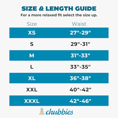 Chubbies Chino Shorts Men 5.5 Inch Inseam, Mens Shorts with Elastic Waistband, Chambray Pockets, Stretch Polyester & Cotton