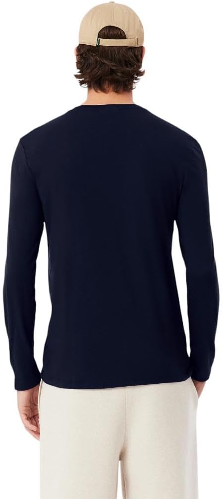 Lacoste Men's Long Sleeve Jersey Pima Regular Fit Crewneck T-Shirt