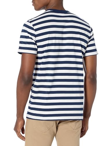 Brooks Brothers Men's Short Sleeve Stripe Crewneck Tee