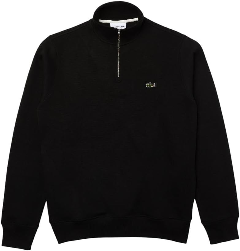 Lacoste Mens Long Sleeve Quarter Zip Cotton Sweatshirt