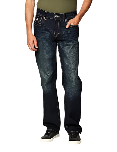 True Religion Men's Ricky Straight Leg Jean with Back Flap Pockets