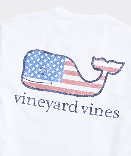 vineyard vines Men's Flag Whale Short Sleeve Pocket Tee