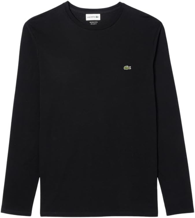 Lacoste Men's Long Sleeve Jersey Pima Regular Fit Crewneck T-Shirt