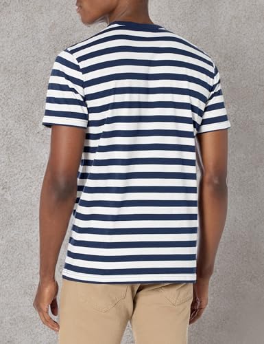 Brooks Brothers Men's Short Sleeve Stripe Crewneck Tee