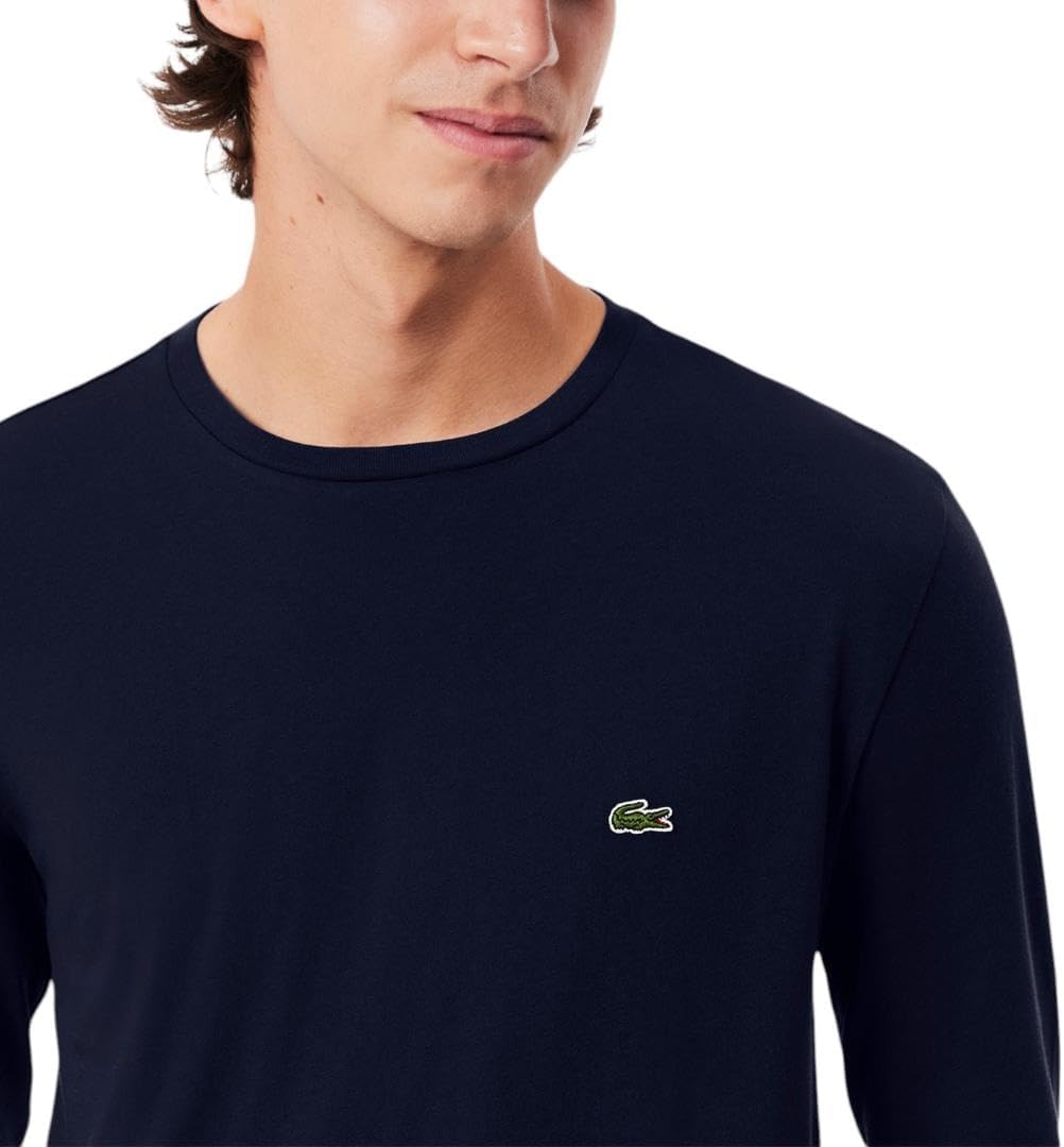 Lacoste Men's Long Sleeve Jersey Pima Regular Fit Crewneck T-Shirt