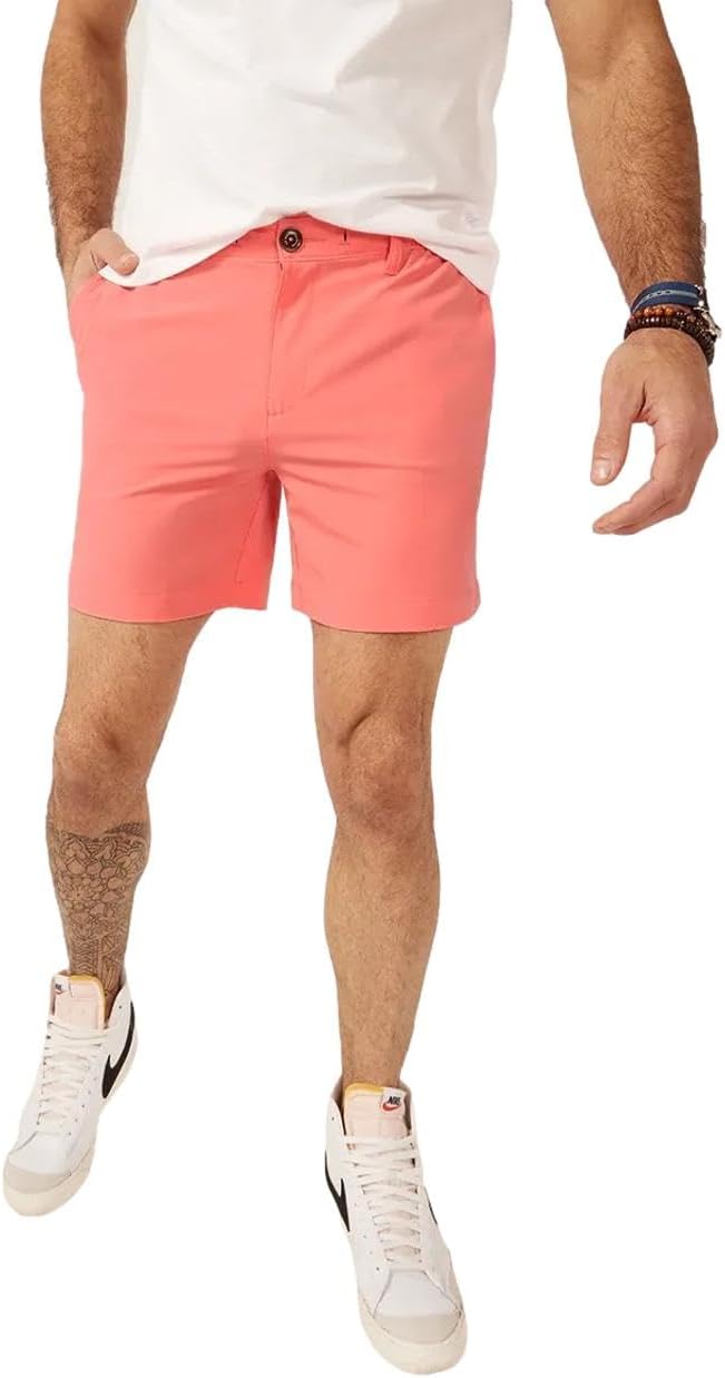 Chubbies Everywear Mens Shorts Casual 6-Inch Inseam, Elastic Waist, Water-Resistant, Zipper Pocket, Drawstring Secure Fit