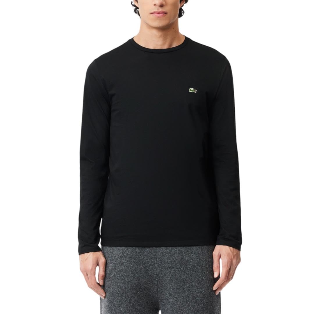 Lacoste Men's Long Sleeve Jersey Pima Regular Fit Crewneck T-Shirt