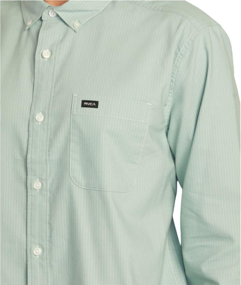 RVCA Men's Thatll Do Stretch Long Sleeve Woven Button Front Shirt