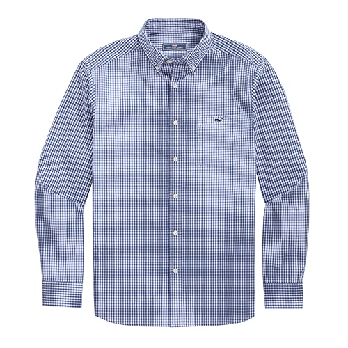 vineyard vines Men's Gingham Stretch Poplin Shirt