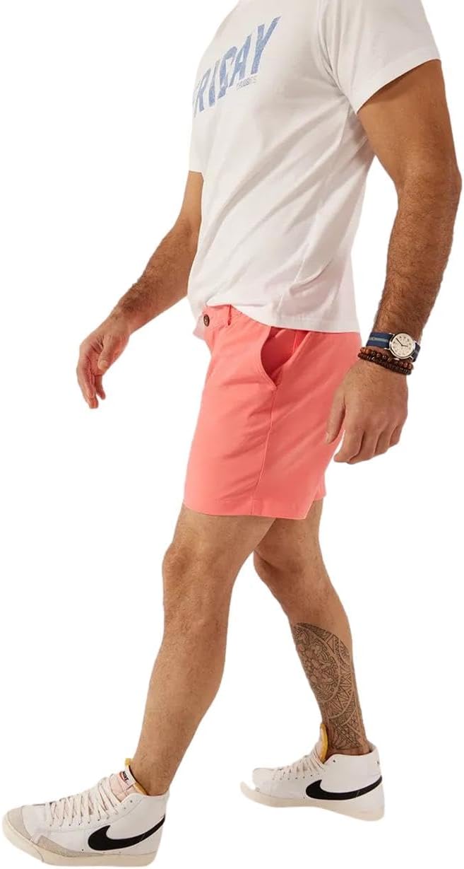 Chubbies Everywear Mens Shorts Casual 6-Inch Inseam, Elastic Waist, Water-Resistant, Zipper Pocket, Drawstring Secure Fit