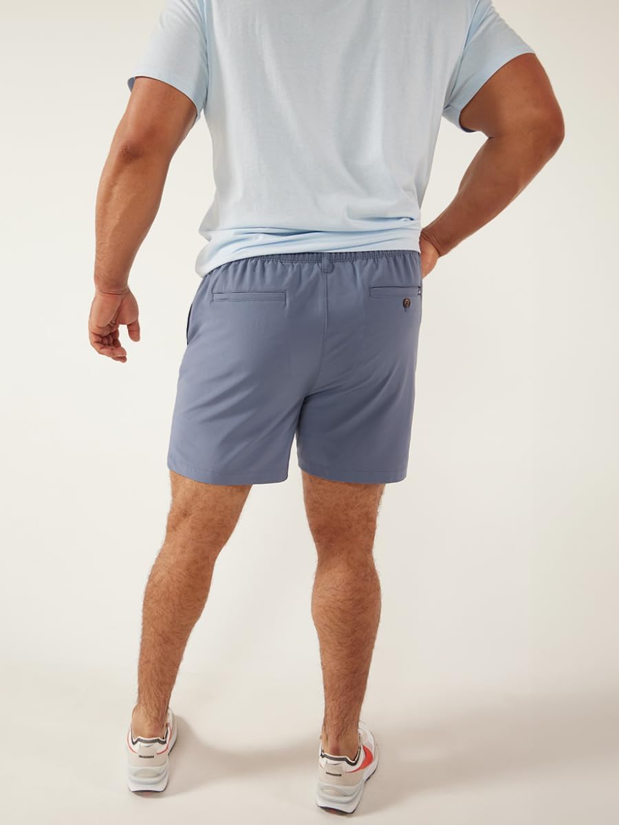 Chubbies Everywear Mens Shorts Casual 6-Inch Inseam, Elastic Waist, Water-Resistant, Zipper Pocket, Drawstring Secure Fit