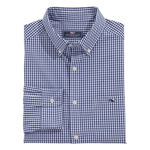 vineyard vines Men's Gingham Stretch Poplin Shirt