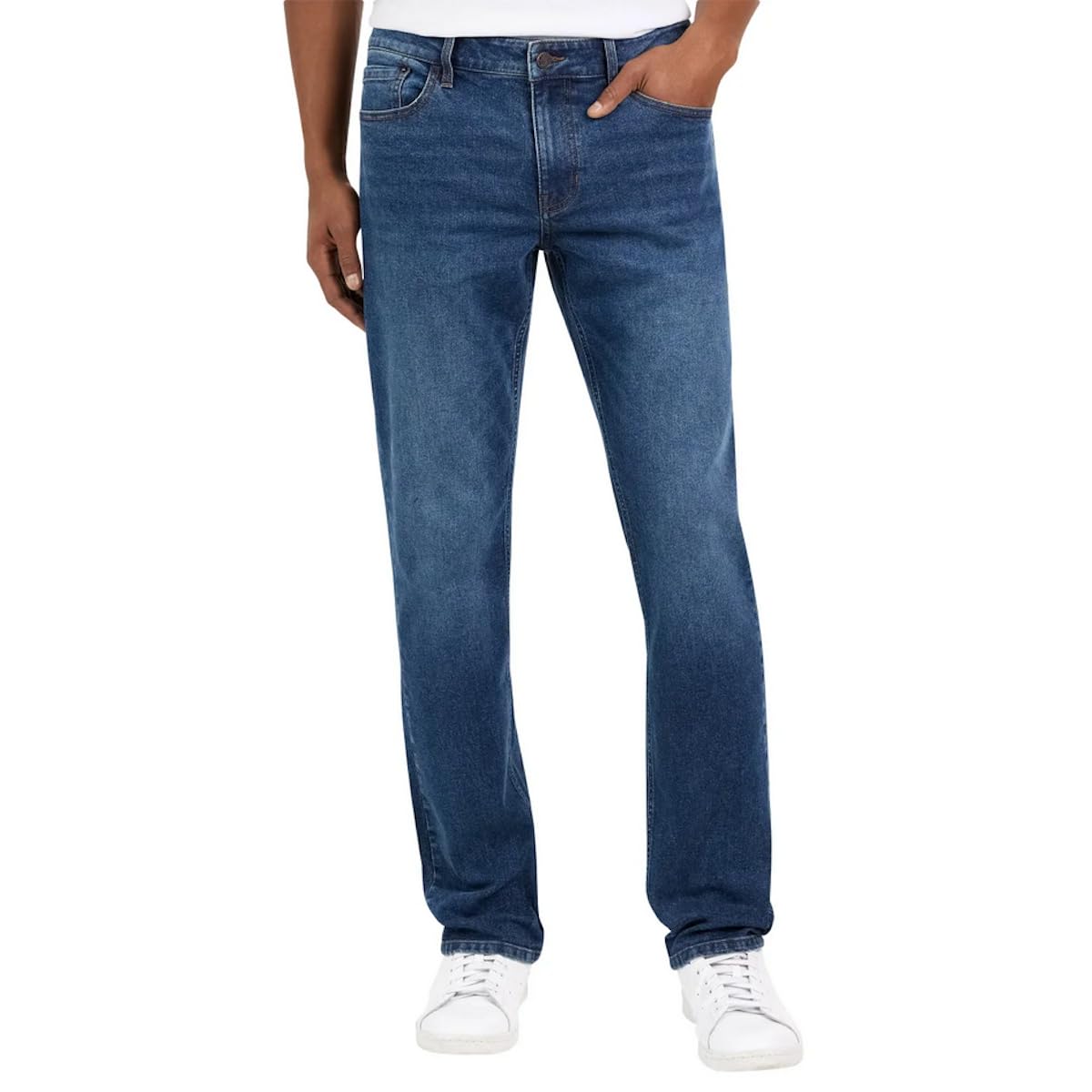 IZOD Saltwater Men's 5 Pocket Straight Fit Comfort Stretch Denim Jean