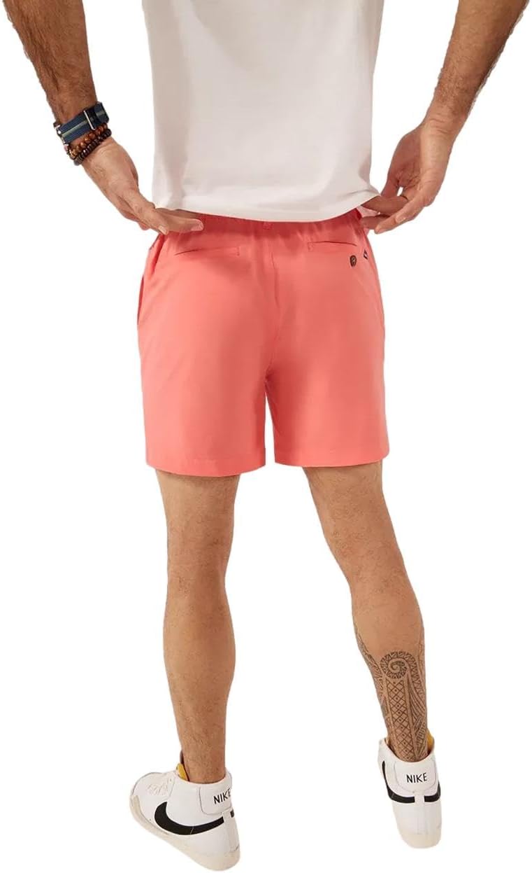 Chubbies Everywear Mens Shorts Casual 6-Inch Inseam, Elastic Waist, Water-Resistant, Zipper Pocket, Drawstring Secure Fit