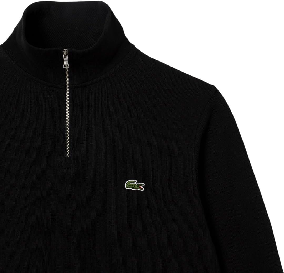 Lacoste Mens Long Sleeve Quarter Zip Cotton Sweatshirt