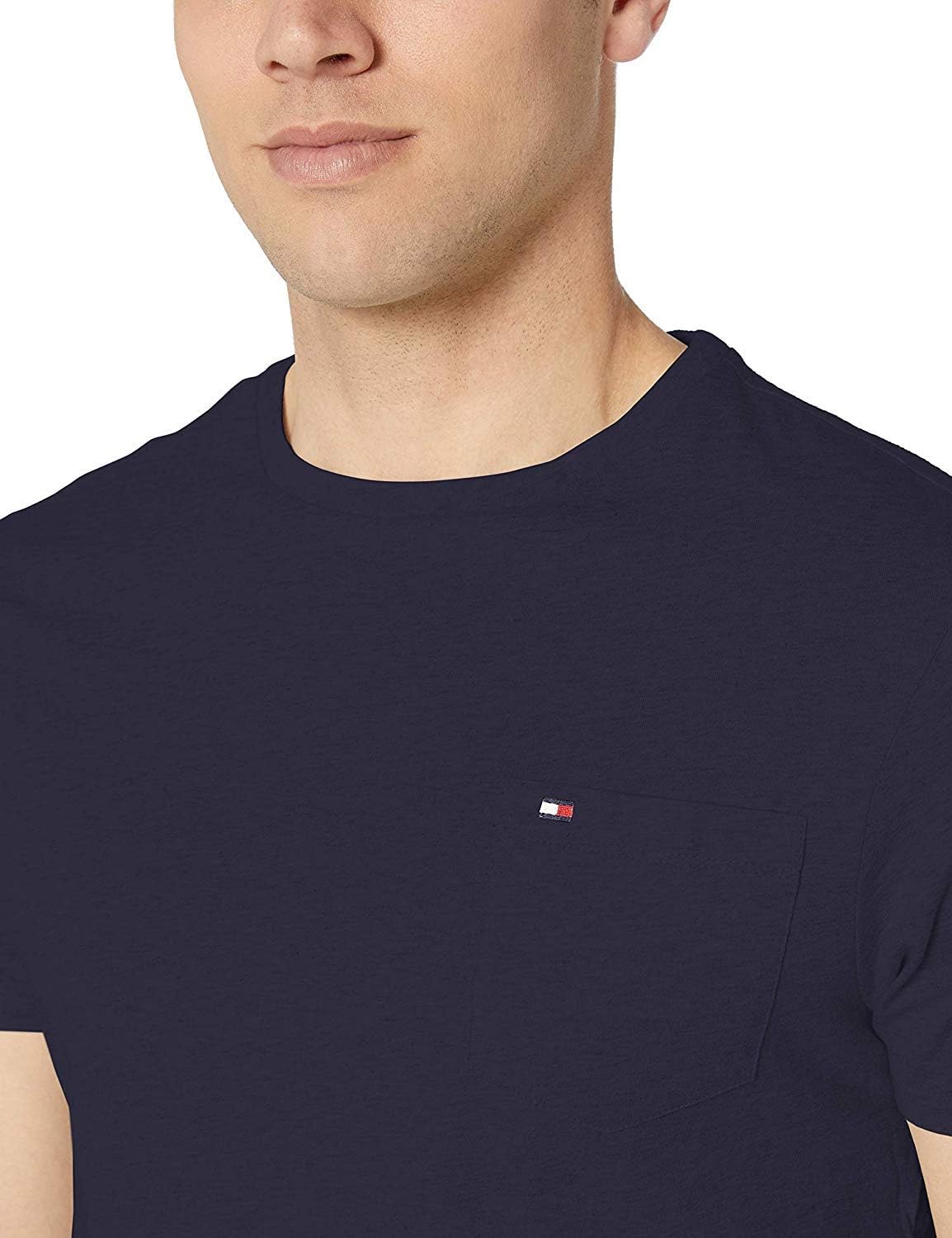 Tommy Hilfiger Men's Essential Short Sleeve Cotton Crewneck Pocket T-Shirt