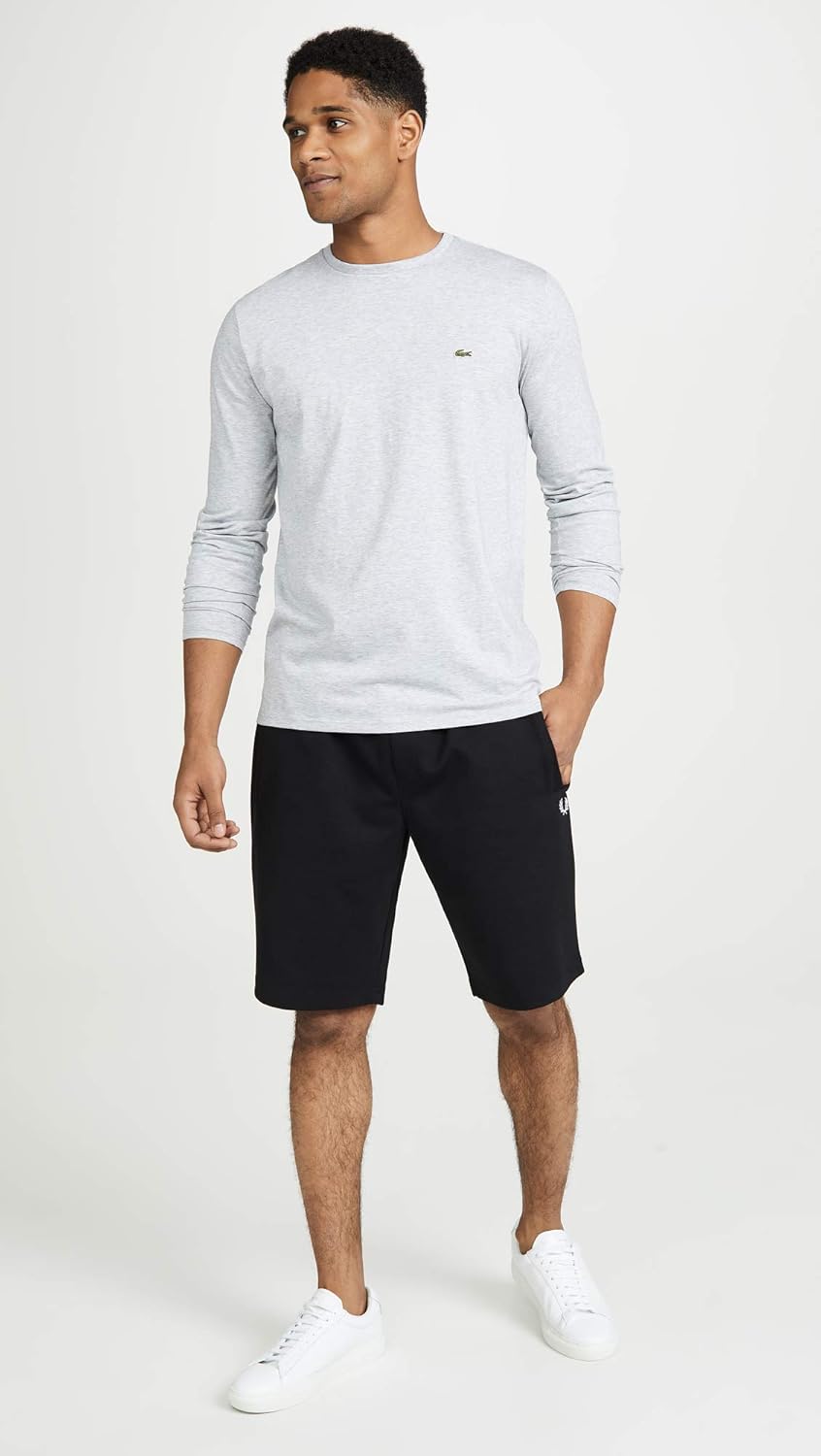 Lacoste Men's Long Sleeve Jersey Pima Regular Fit Crewneck T-Shirt