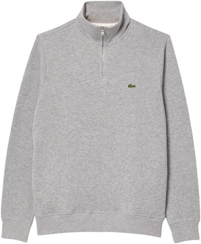 Lacoste Mens Long Sleeve Quarter Zip Cotton Sweatshirt