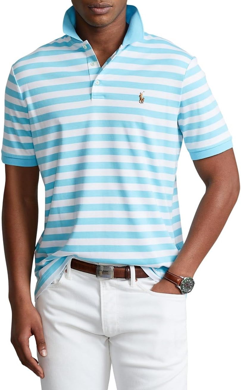 Polo Ralph Lauren Mens Custom Slim Fit Interlock Polo Shirt