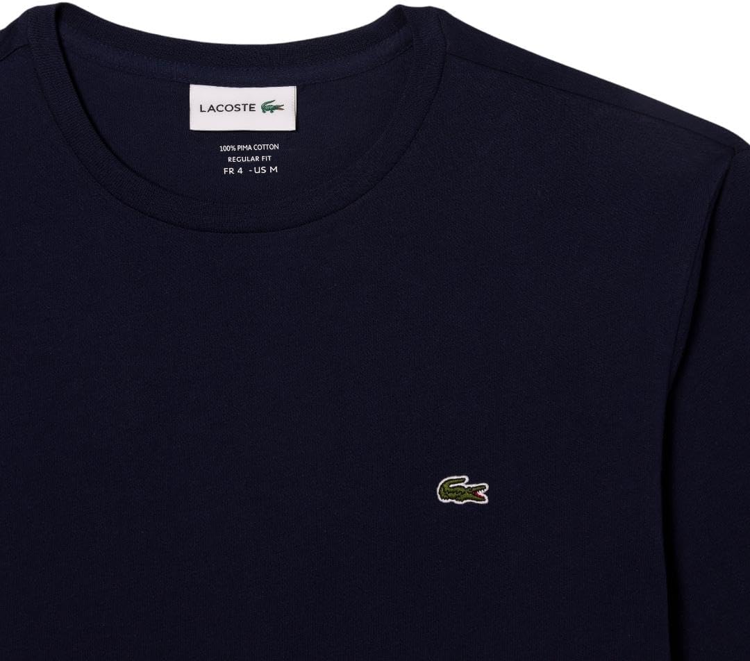 Lacoste Men's Long Sleeve Jersey Pima Regular Fit Crewneck T-Shirt