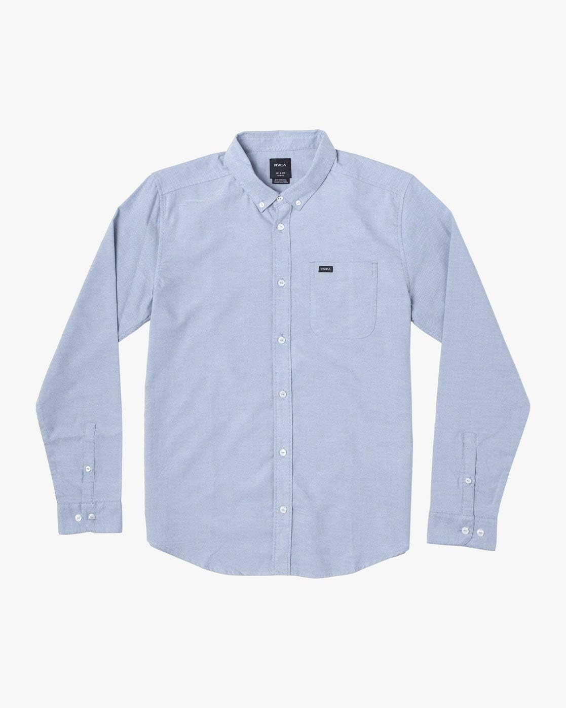 RVCA Men's Thatll Do Stretch Long Sleeve Woven Button Front Shirt