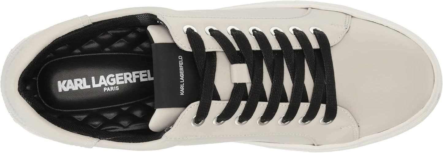 KARL LAGERFELD Men's Recycled Leather Low Top Sneaker