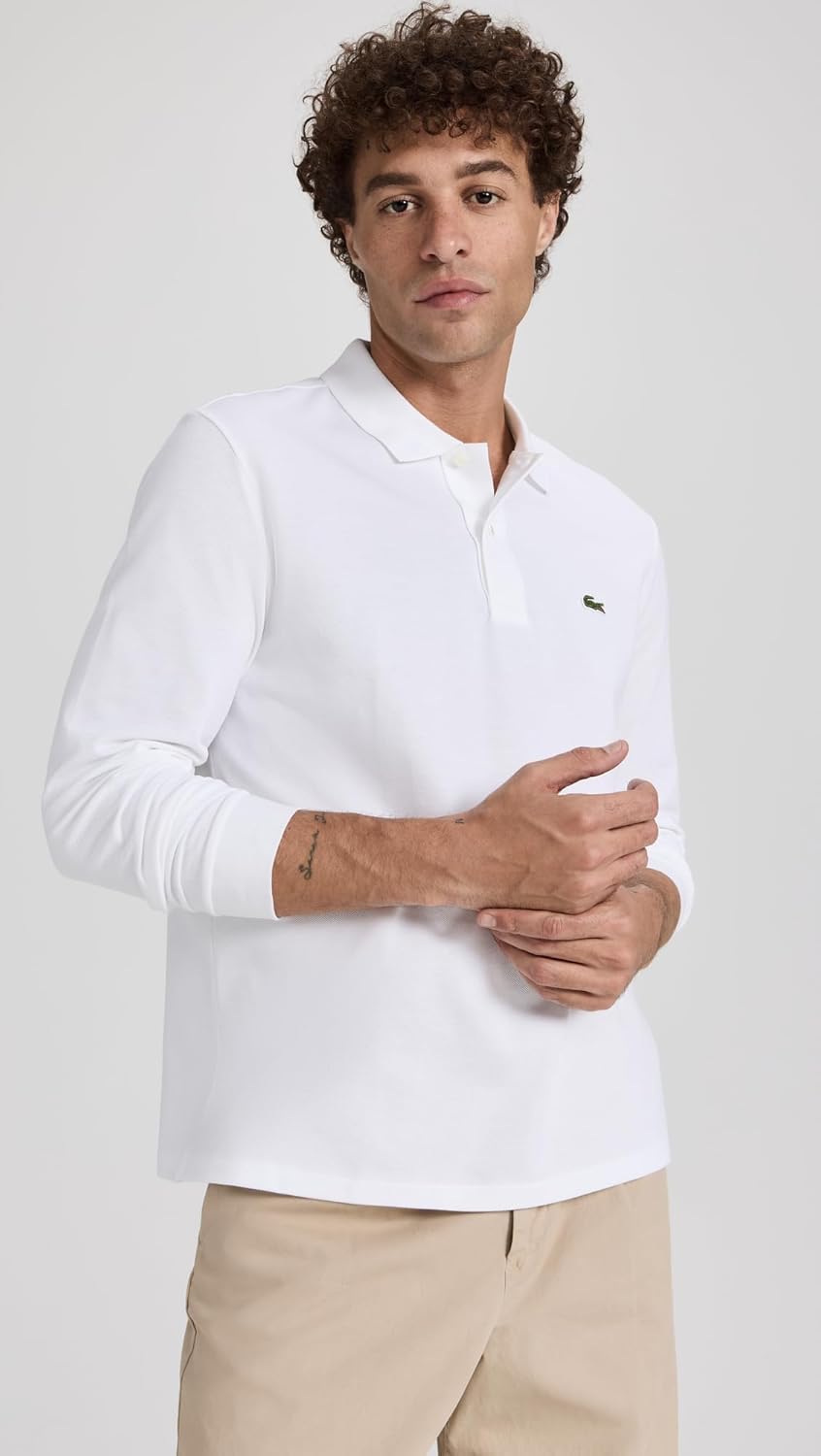 Lacoste Mens Classic Long Sleeve Pique Polo Shirt